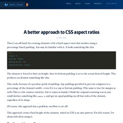 A better approach to CSS aspect ratios