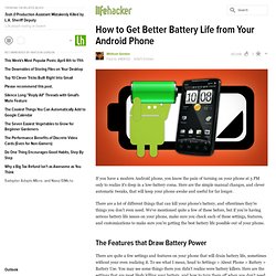 How to Get Better Battery Life from Your Android Phone