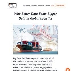 Why Better Data Beats Bigger Data in Global Logistics