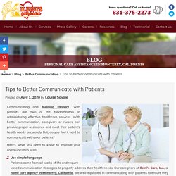 Tips to Better Communicate with Patients