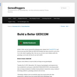 Build a Better GEDCOM
