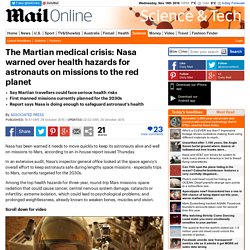 NASA needs better handle on health hazards for Mars