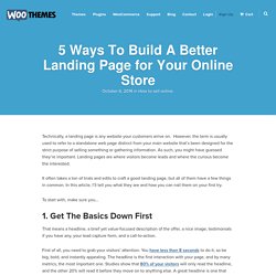 5 Ways To Build A Better Landing Page for Your Online Store - WooThemes