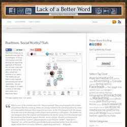 Lack of a Better Word » Pearltrees. Social Worthy? Nah.