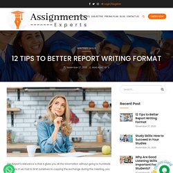 12 Tips to Better Report Writing Format