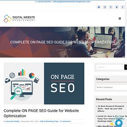 On page SEO Guide for better Search Engine Ranking