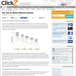 Key Tips for Better Website Usability