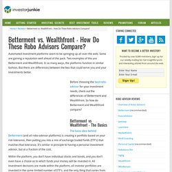 Betterment vs. Wealthfront - How Do These Robo Advisors Compare?