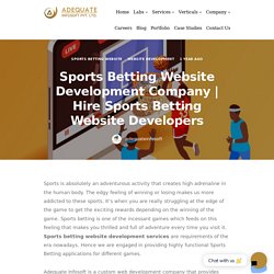 Hire Sports Betting Website Developers - Sports Betting Website