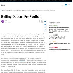 Betting Options For Football