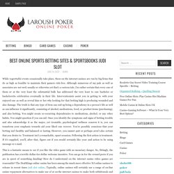 Best Online Sports Betting Sites & Sportsbooks judi slot – Laroush Poker