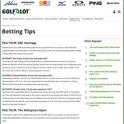 Golf betting tips, betting tips, betting tips, bet on golf at Golfalot.com