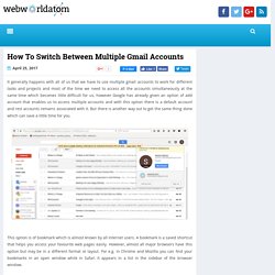 How To Switch Between Multiple Gmail Accounts