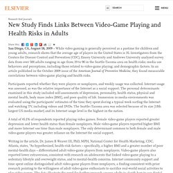 New Study Finds Links Between Video-Game Playing and Health Risks in Adults