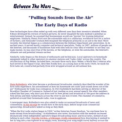 Between the Wars: Radio