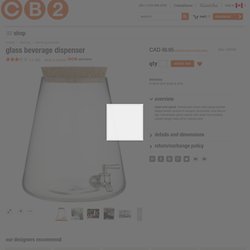 glass beverage dispenser in serving pieces