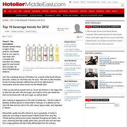 Top 10 beverage trends for 2012