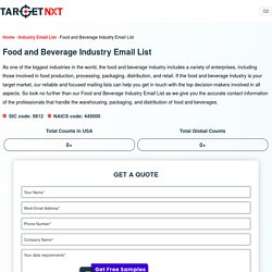 Food Beverage Industry Email List