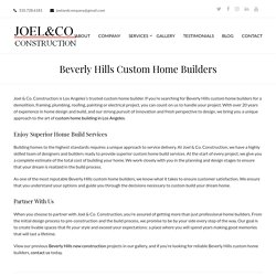 Beverly Hills Custom Home Builders