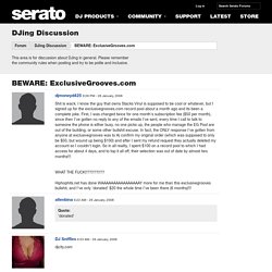 BEWARE: ExclusiveGrooves.com