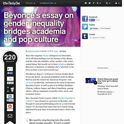 Beyoncé's essay on gender inequality bridges academia and pop culture