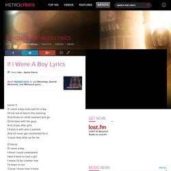 Beyonce Knowles - If I Were A Boy Lyrics