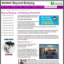 Anti-Bullying Week 2012