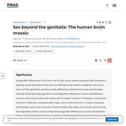 Sex beyond the genitalia: The human brain mosaic