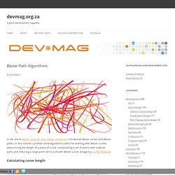 Bézier Path Algorithms