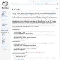 Bezuinigen