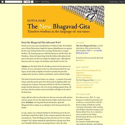 Does the Bhagavad-Gita Advocate War?
