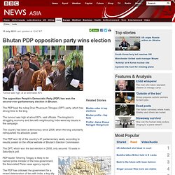 Bhutan PDP opposition party wins election