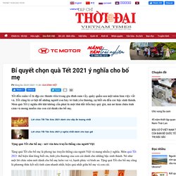 Bí quyết chọn quà Tết 2021 ý nghĩa cho bố mẹ