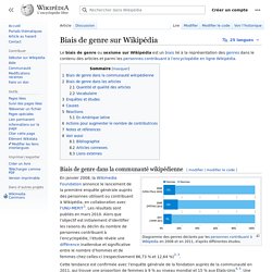 Biais de genre sur Wikipédia