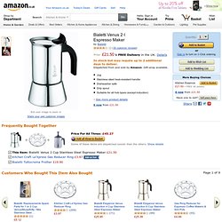 Bialetti Venus 2 Cup Stainless Steel Espresso Maker: Amazon.co.uk: Kitchen & Home