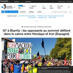 G7 à Biarritz : les opposants au sommet défilent dans le calme entre Hendaye et Irun (Espagne)