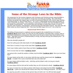 Bible Babble - The Laws of the Bible