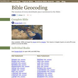 Bible Geocoding - Bible Maps in Google Earth and Google Maps