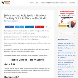 [Bible Verses] Holy Spirit - 59 About The Holy Spirit At Work In The World... - Perfect Bible Verses