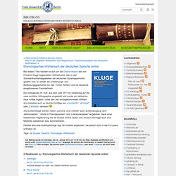 biblioblog » Blog Archiv » Etymologisches Wörterbuch der deutschen Sprache online