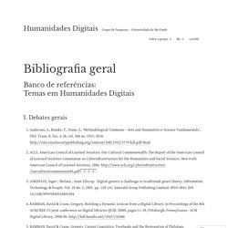 Bibliografia geral – Humanidades Digitais