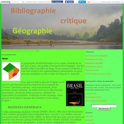 Brésil - Bibliographie critique de géographie