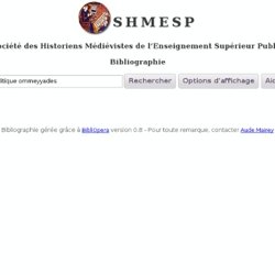 Bibliographie de la SHMESP