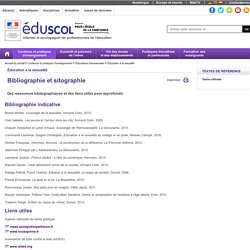 Éducation à la sexualité - Bibliographie et sitographie