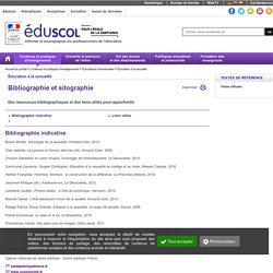 Bibliographie et sitographie - Éduscol