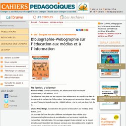 Bibliographie-Webographie sur l’éducation aux médias et à l’information