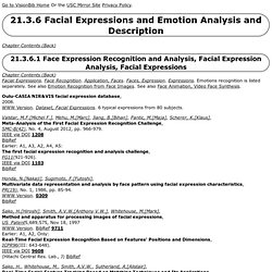 Keith Price Bibliography Facial Expressions and Emotion Analysis and Description