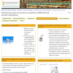 DERECHOS DE AUTOR Y DOCENCIA - Derechos de autor en el entorno académico - Biblioguías at Universidad de Extremadura. Biblioteca