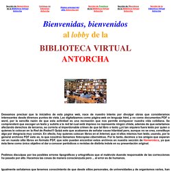 Pagina central de la Biblioteca Virtual Antorcha, creada y mantenida por Chantal Lopez y Omar Cortes