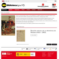 Biblioteca Digital de la Comunidad de Madrid > Presentación